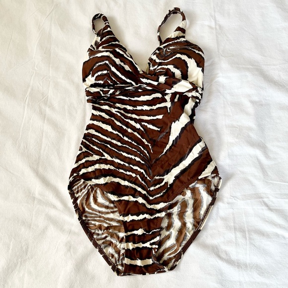 DIVA by Rachel Pappo Animal print one piece swimsuit - Picture 1 of 8